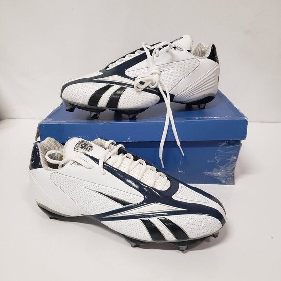 Reebok Equipment NFL‎ Pro BurnerSpd III Low SD3 White/Navy Size Men's 12.5 - Picture 1 of 8